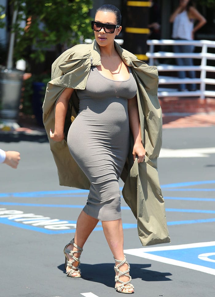 Kim Kardashian shopping at Fred Segal and Resurrection boutiques in Los Angeles on July 16, 2015