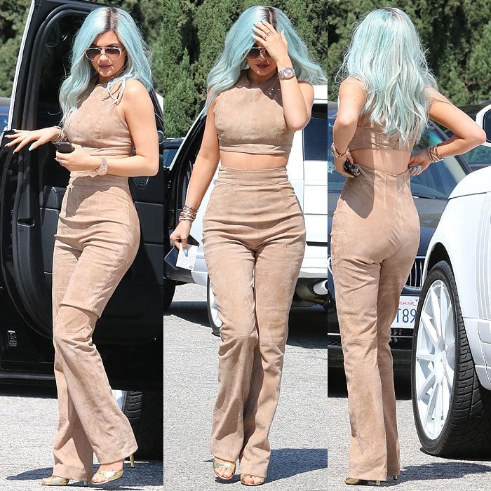 Kylie Jenner arriving at Salon 90210 in Beverly Hills, California