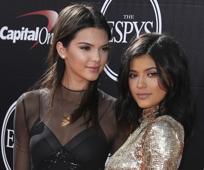 Kendall Jenner and Kylie Jenner show support for their father at the 2015 ESPY Awards Wednesday night at the Microsoft Theater in Los Angeles