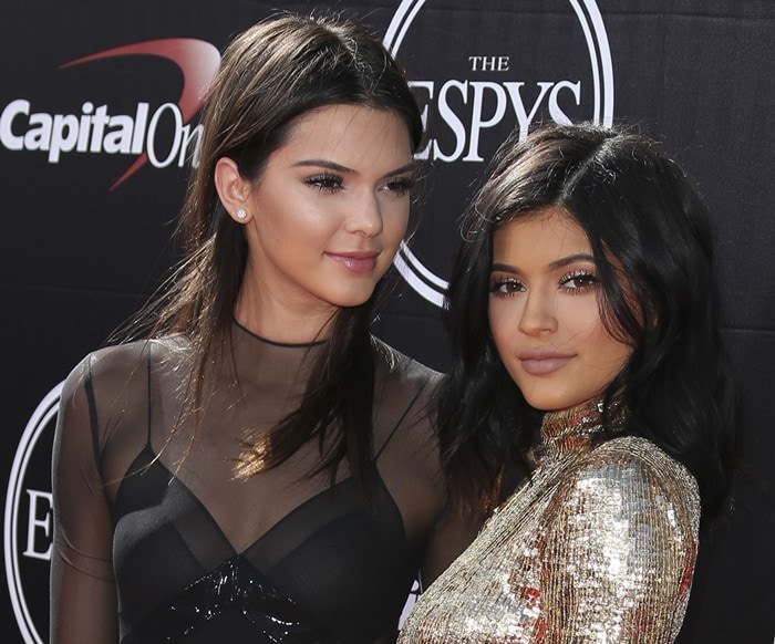 Kendall Jenner and Kylie Jenner show support for their father at the 2015 ESPY Awards Wednesday night at the Microsoft Theater in Los Angeles