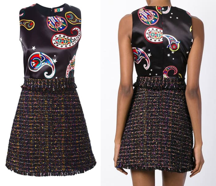 MSGM Tweed and Paisley Dress