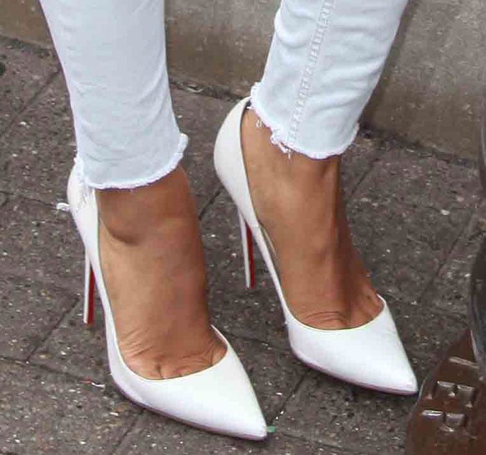 Mel B wearing white So Kate pumps