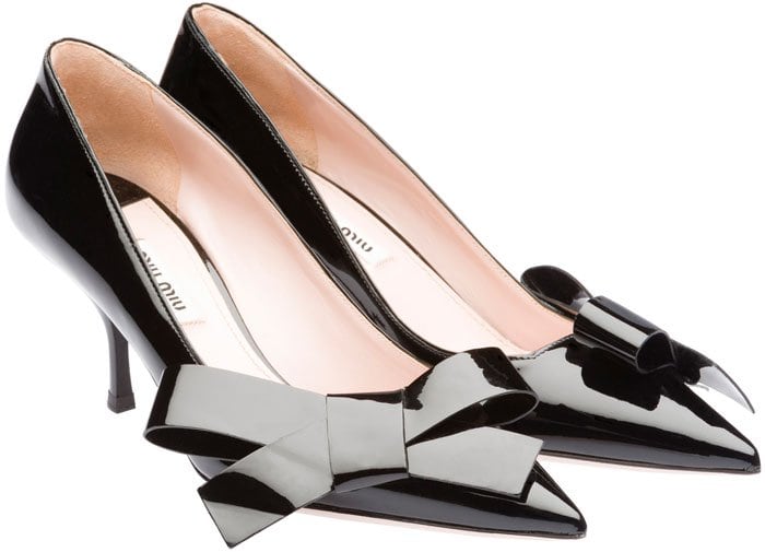 Miu Miu Patent Bow Pumps