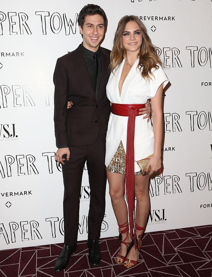 Nat Wolff and Cara Delevingne at the "Paper Towns" special screening