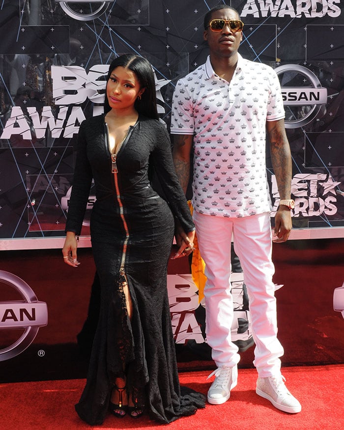 Nicki and Meek Mill made their red carpet debut as a couple at the awards show