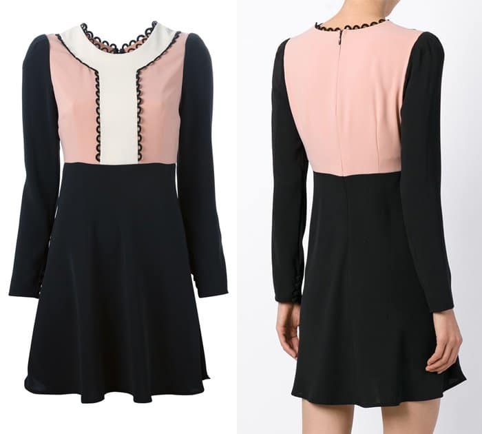 RED Valentino Scalloped Detail Dress