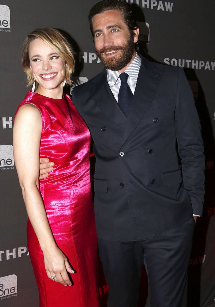 Rachel McAdams and Jake Gyllenhaal at the Canadian premiere of Southpaw