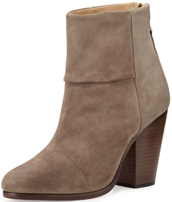 Rag & Bone Newbury Classic Suede Bootie in Stone