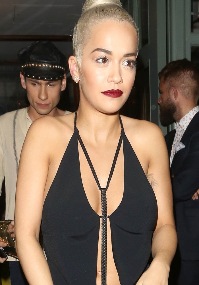 Rita Ora attends the Sony Music Productions Summer Party held July 14, 2015 at the Ivy restaurant in Chelsea, London