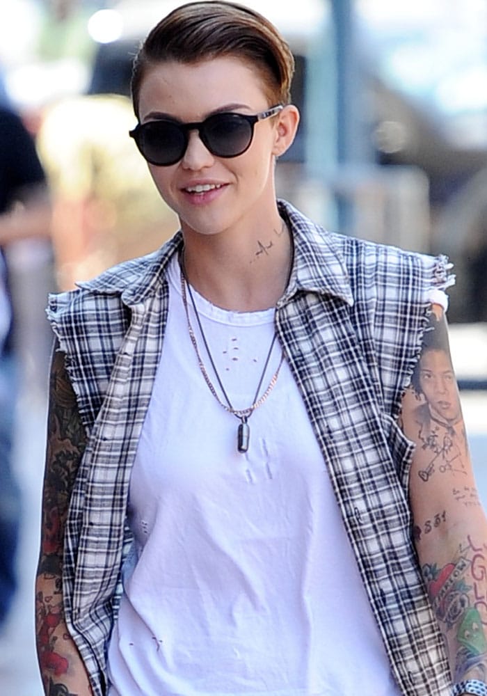 Ruby Rose heads to a medical building in Beverly Hills