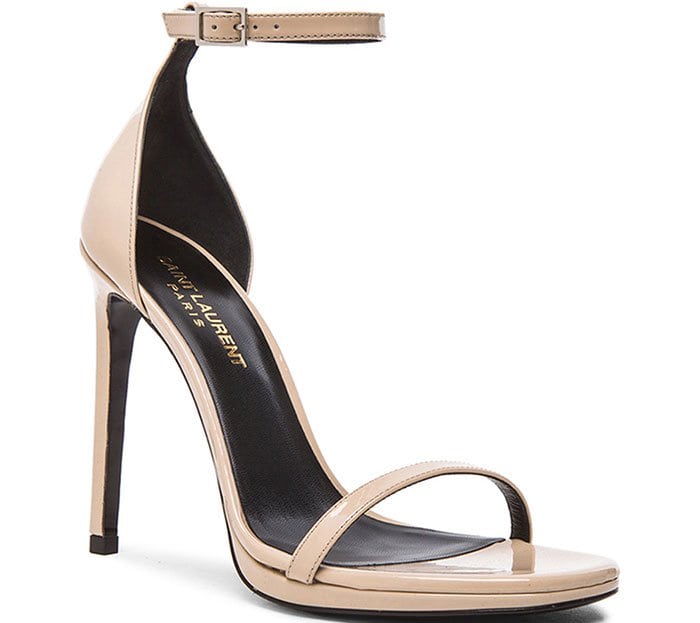 Saint Laurent "Jane" Sandals Blush Patent