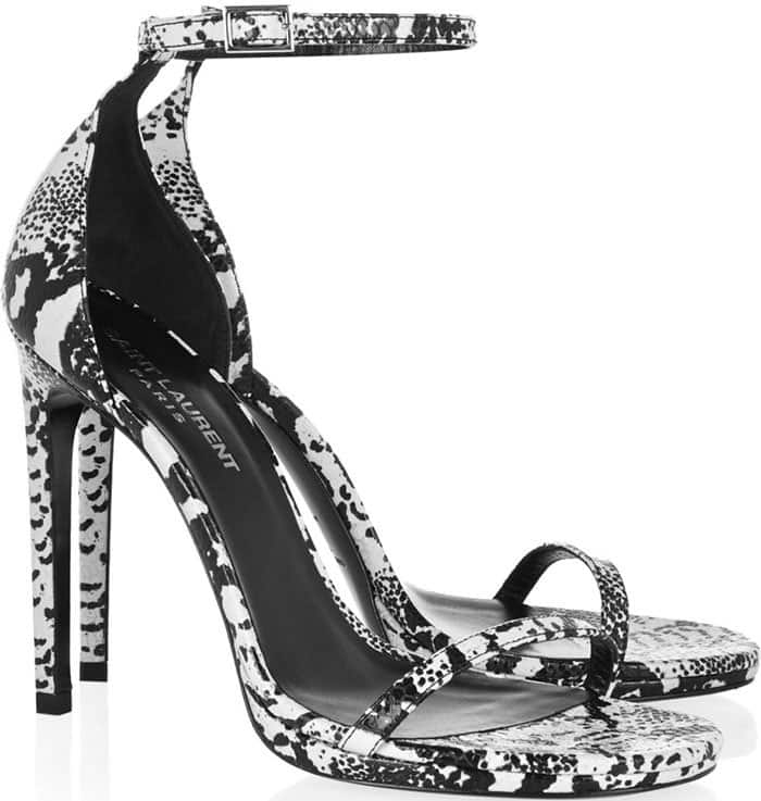 Saint Laurent "Jane" Sandals Lizard Effect