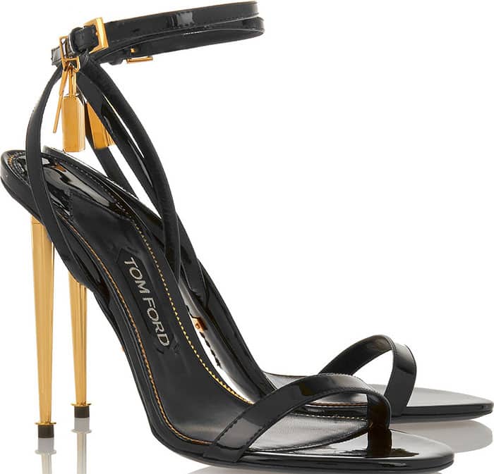 Tom Ford Ankle-Lock Sandals Padlock Key Charms