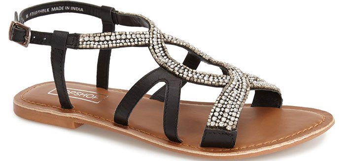 Topshop 'Hotel' Embellished Sandals