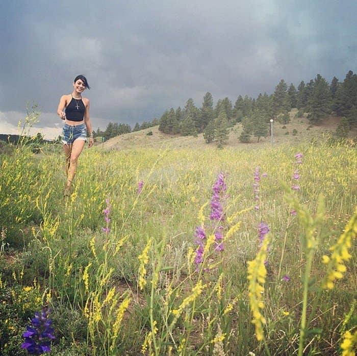 Vanessa Hudgens' pictures of Monument Valley and the field of wildflowers show her appreciation for the natural world and the simple joys of life