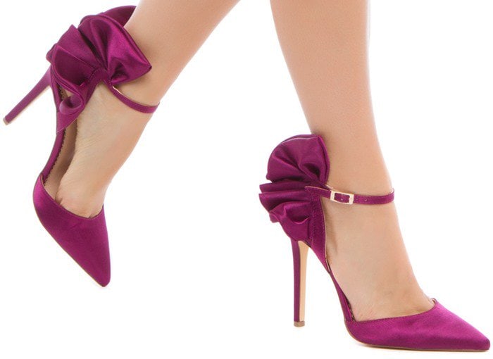 Alycia Satin Pointed-Toe Pump