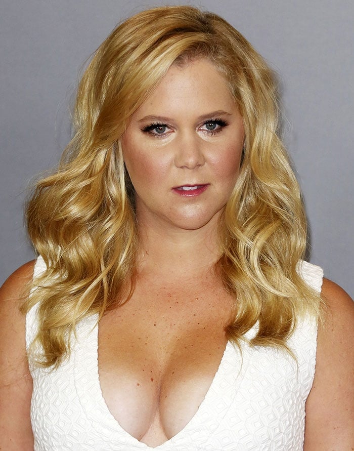 Amy Schumer's wavy blonde hairstyle