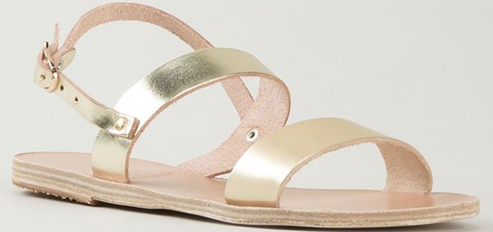 Ancient Greek Sandals "Clio" Flat Sandals Metallic Gold