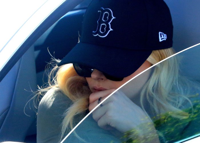 Chloë Grace Moretz rocks a black Boston Red Sox fitted cap