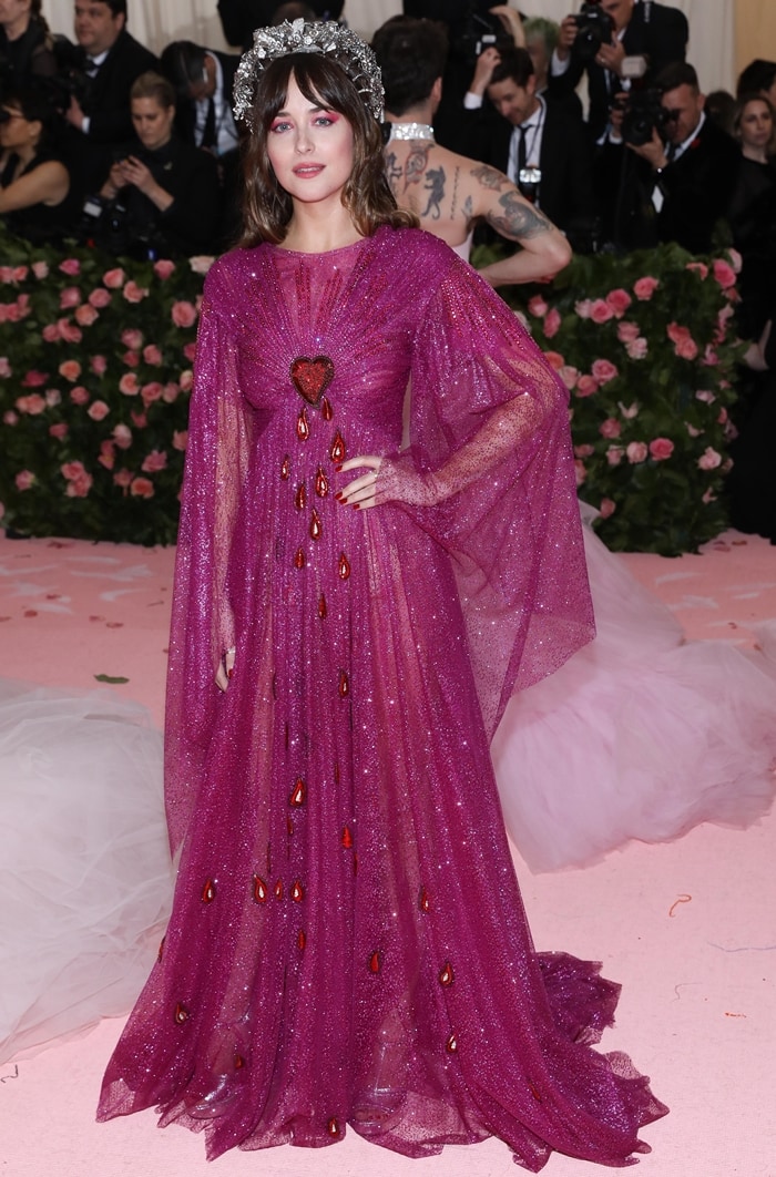 Dakota Johnson at the 2019 Met Gala held at the Metropolitan Museum of Art