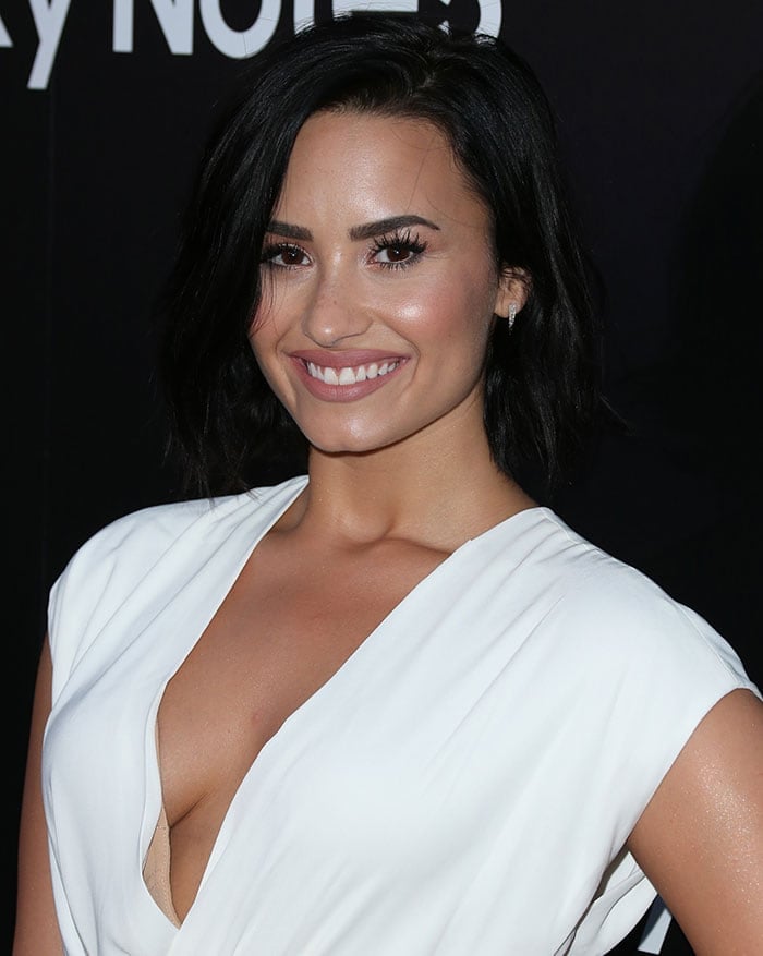 Demi Lovato at the launch party for Samsung Galaxy S6 Edge and Note 5 in West Hollywood on August 18, 2015