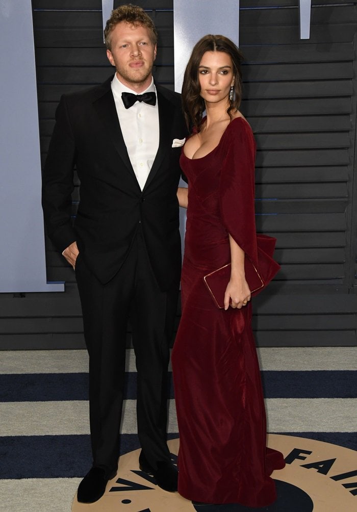 Emily Ratajkowski looked happy with her husband Sebastian Bear-McClard