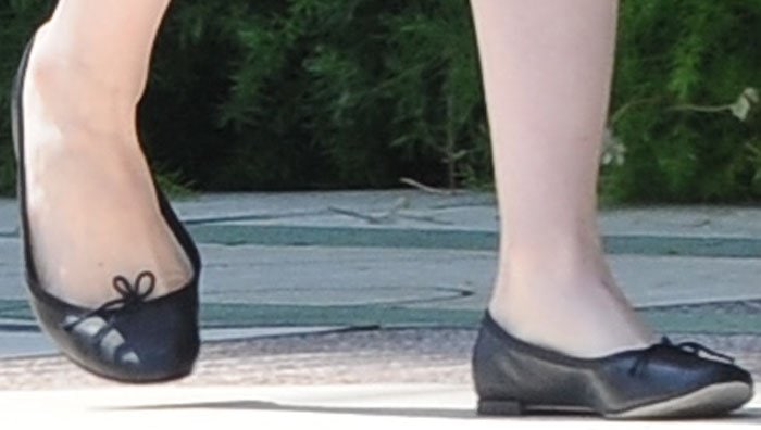 Emma Stone wearing Repetto ballet flats