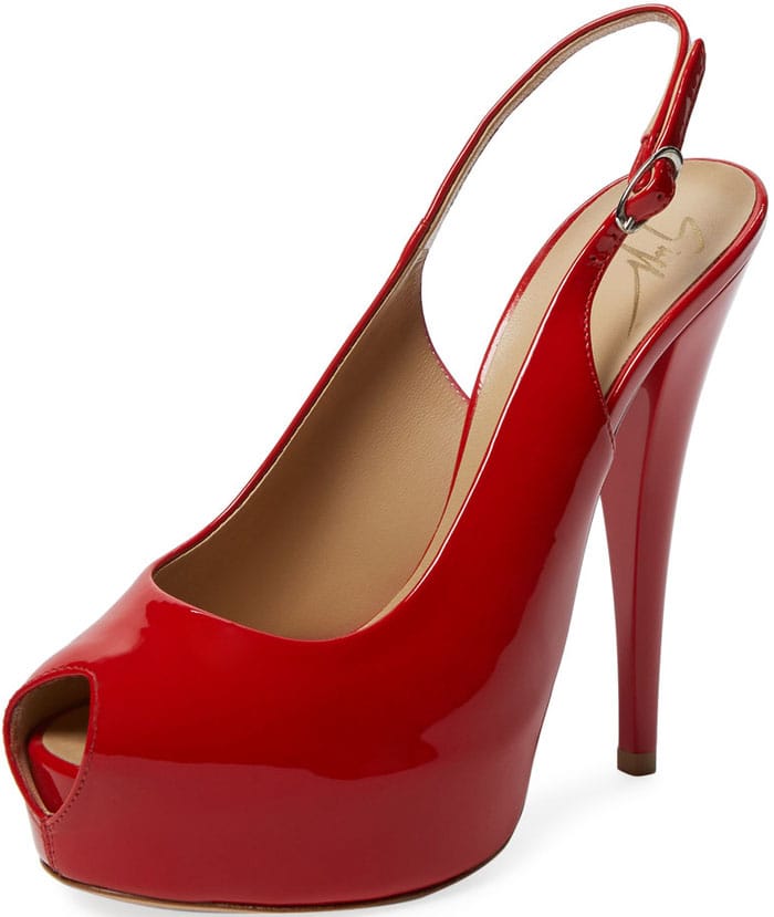 Giuseppe Zanotti Slingback Patent Leather Platform Pump