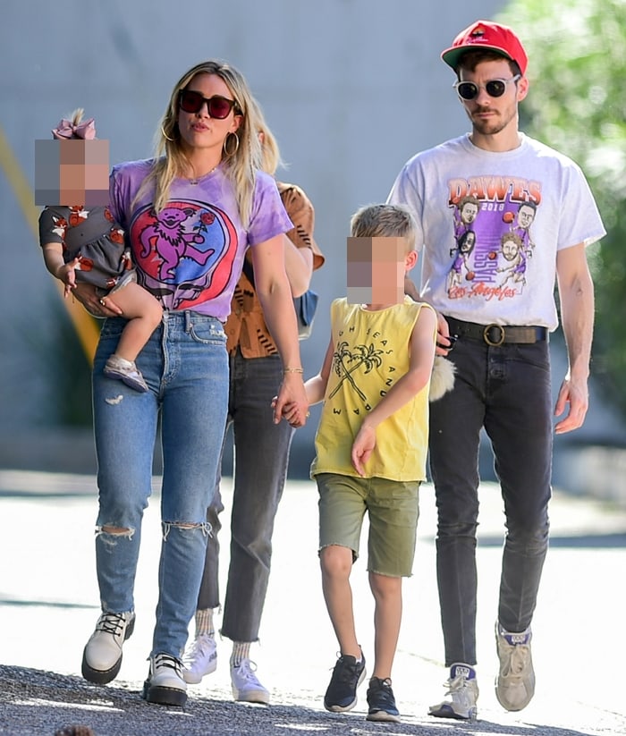 Hilary Duff, Banks Violet Bair, Luca Cruz Comrie, and Mathew Koma in Los Angeles