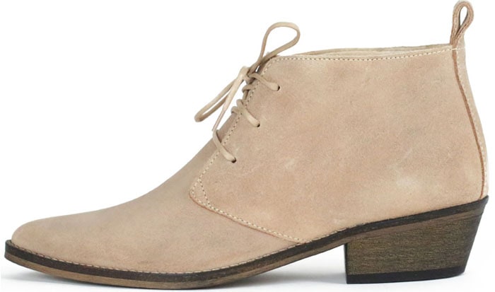 Ivylee Julia Beige Lace-Up Boots