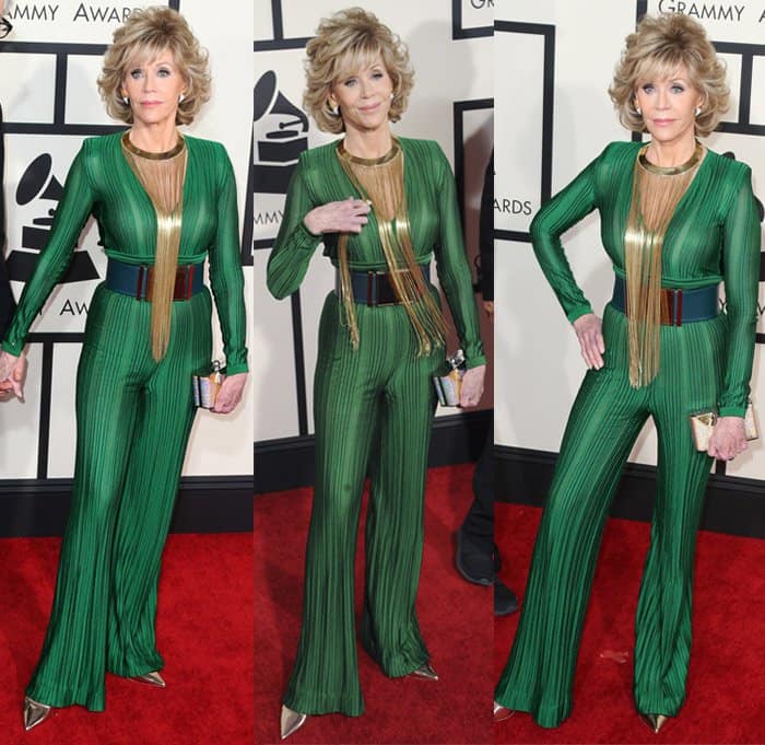 Jane Fonda at the 57th Annual GRAMMY Awards in Los Angeles on February 9, 2015