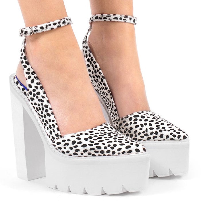 Jeffrey Campbell "Celeb-F" Chunky White Platform Heels