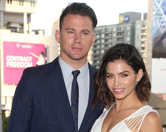 Channing Tatum and Jenna Dewan-Tatum pose for the cameras