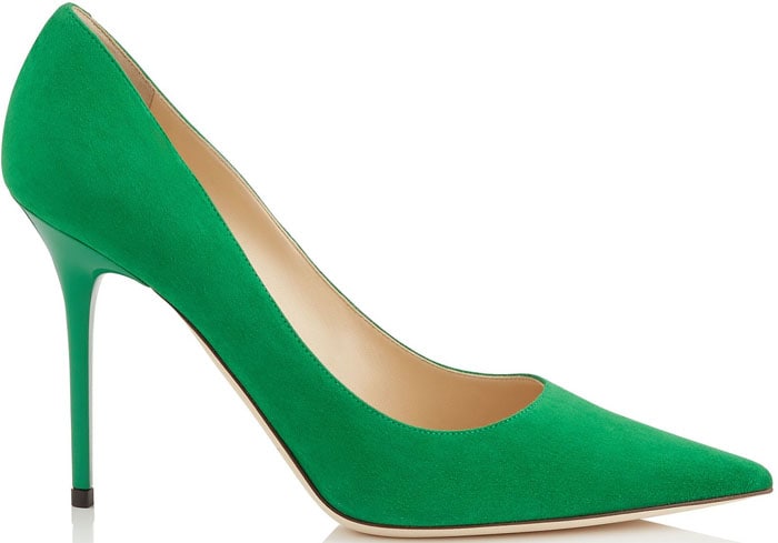 Jimmy Choo Abel Pumps in Green Suede