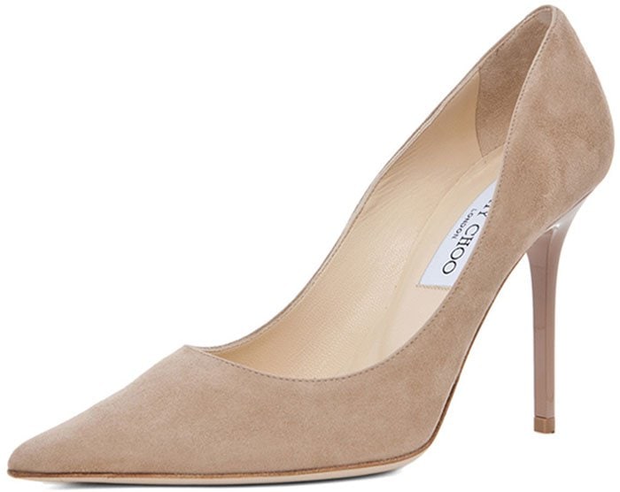 Jimmy Choo Abel Pumps in Nude Suede