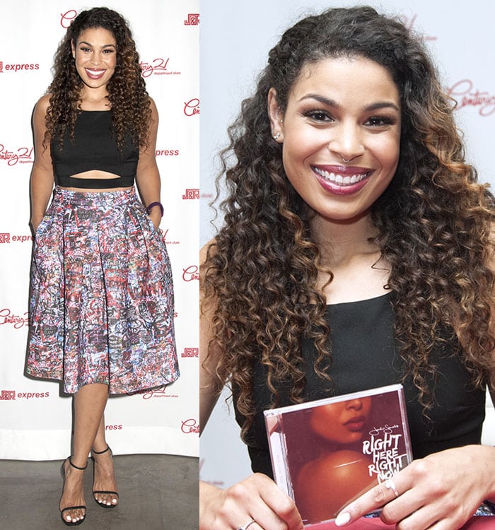 Jordin Sparks signing copies of her new album Right Here, Right Now at Century 21 in New York City