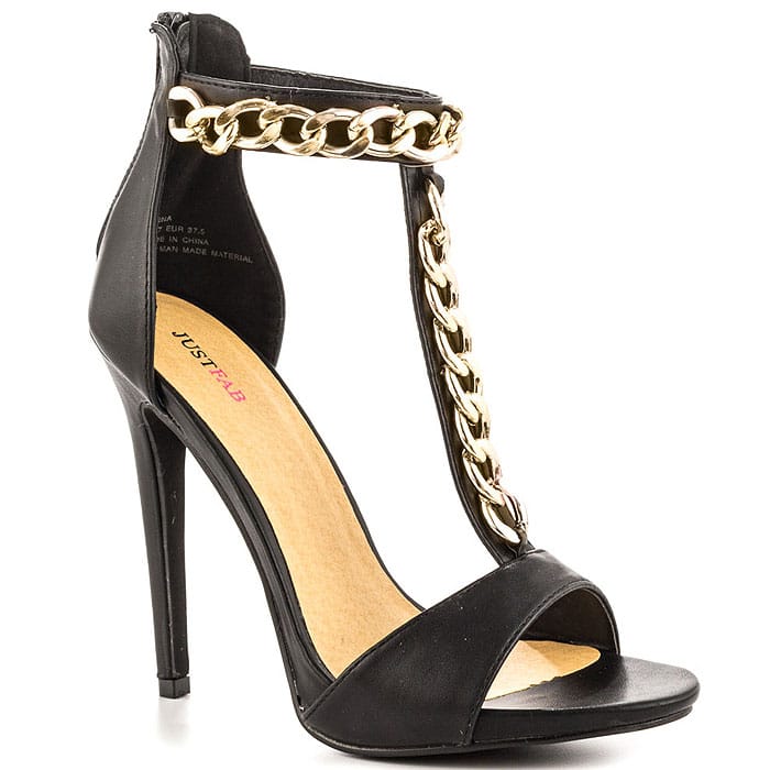 Hanna Chain T-Strap Sandals