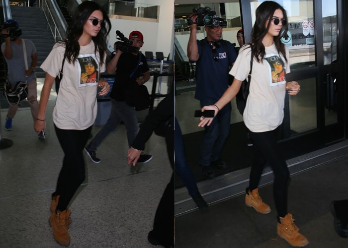 Kendall Jenner arrives at the LAX airport on a flight from Las Vegas