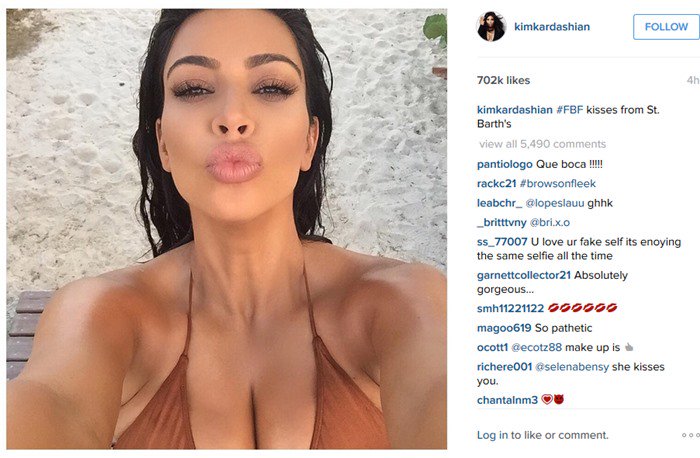 Kim Kardashian visiting the French-speaking Caribbean island St. Barts