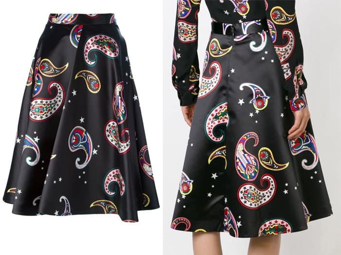 MSGM Paisley A-line Skirt