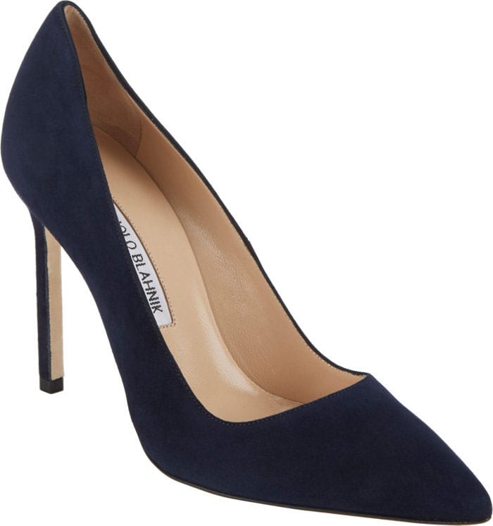 Manolo Blahnik BB Suede Pumps Navy