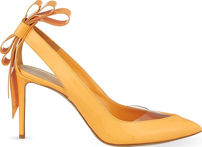 Nicholas Kirkwood Origami Bow-Embellished Pumps Orange