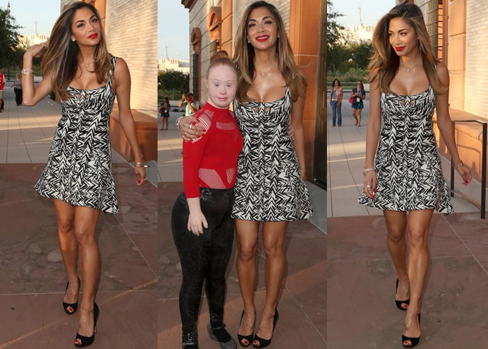 Nicole Scherzinger arriving at the Special Olympics World Games: Los Angeles 2015 for the celebrity dance challenge