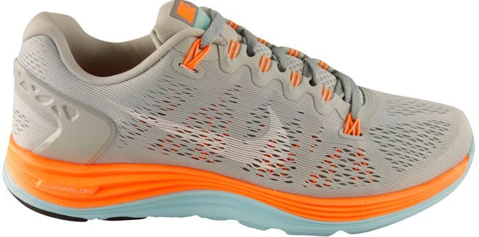 Nike LunarGlide+ 5 in Silver/Orange