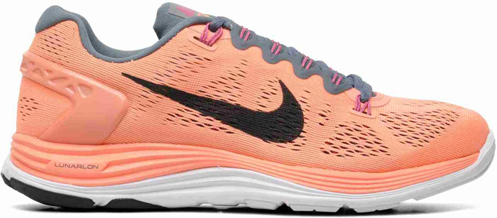 Nike LunarGlide+ 5 Women's in Orange/Gray