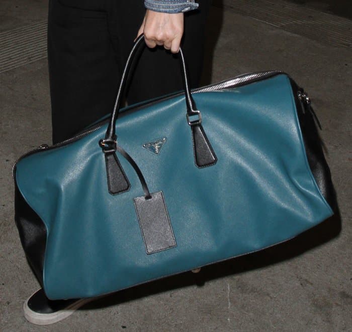 Kate Mara carrying Prada’s duffel bag