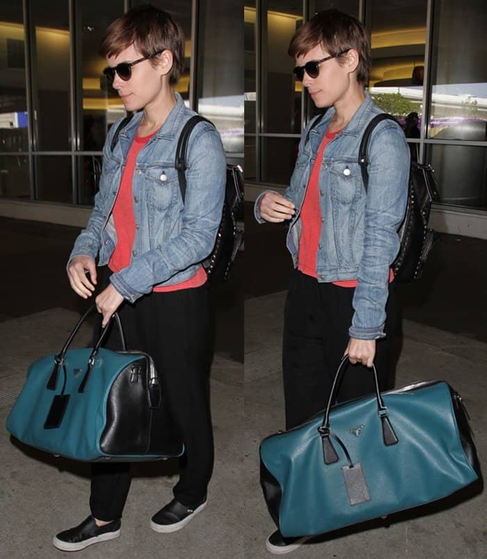 Kate Mara arriving at Los Angeles International Airport on August 10, 2015