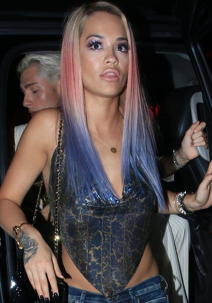 Rita Ora arrives at Warwick Nightclub in Hollywood