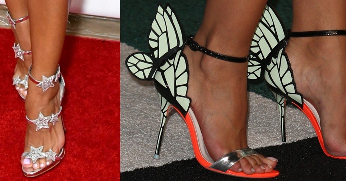 Rocsi Diaz Displays Pretty Toes in Butterfly and Star Sandals.