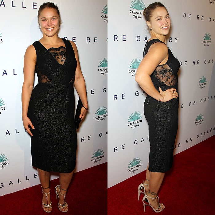 Ronda Rousey at Brian Bowen Smith's WILDLIFE Show Hosted By Casamigos Tequila in West Hollywood, California, on October 23, 2014